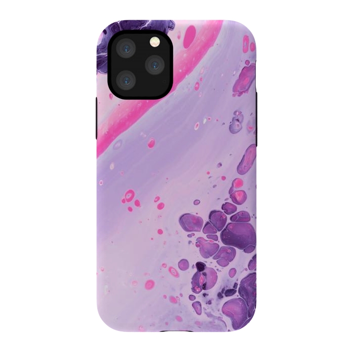 iPhone 11 Pro StrongFit Pink and Purple Waves by ArtsCase