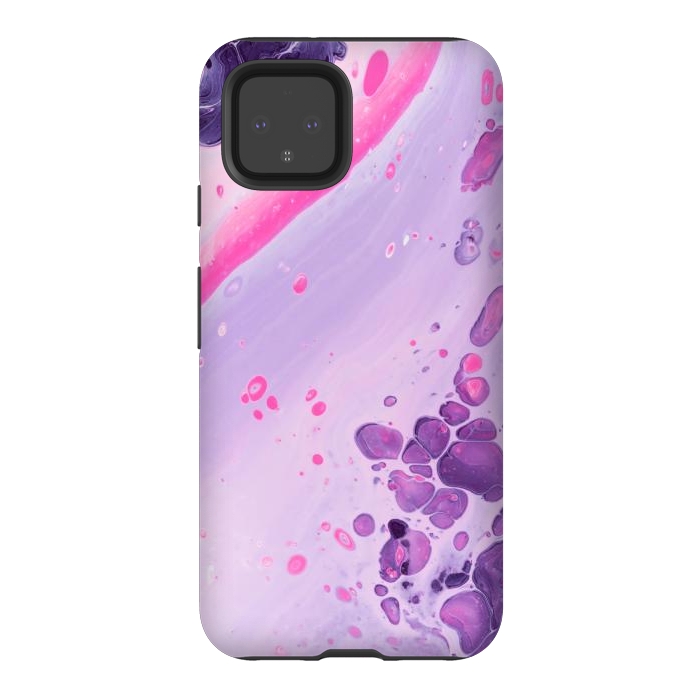 Pixel 4 StrongFit Pink and Purple Waves by ArtsCase