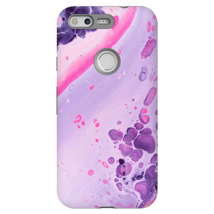 Pixel StrongFit Pink and Purple Waves by ArtsCase