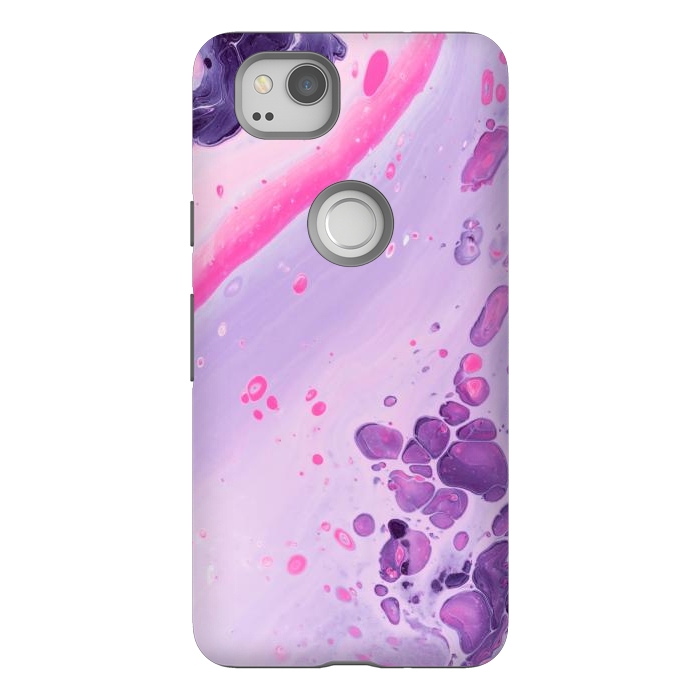Pixel 2 StrongFit Pink and Purple Waves by ArtsCase