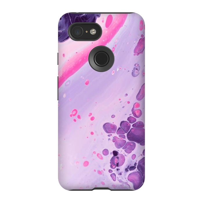 Pixel 3 StrongFit Pink and Purple Waves by ArtsCase