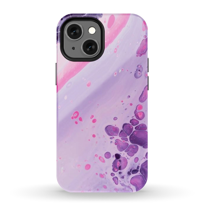 iPhone 12 mini StrongFit Pink and Purple Waves by ArtsCase