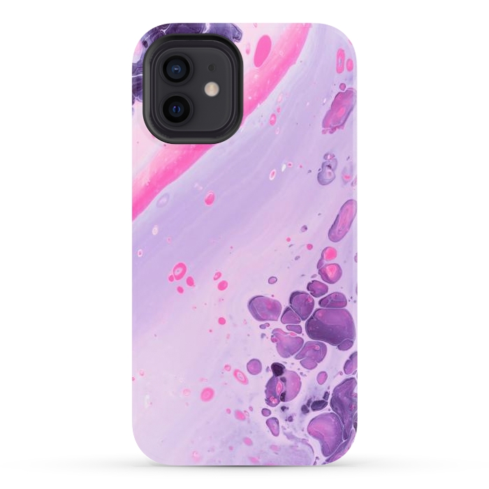 iPhone 12 StrongFit Pink and Purple Waves por ArtsCase