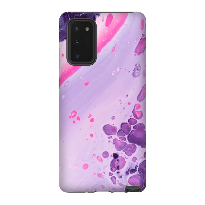 Galaxy Note 20 StrongFit Pink and Purple Waves by ArtsCase