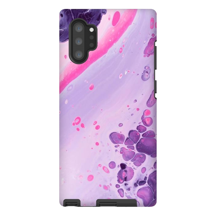 Galaxy Note 10 plus StrongFit Pink and Purple Waves by ArtsCase