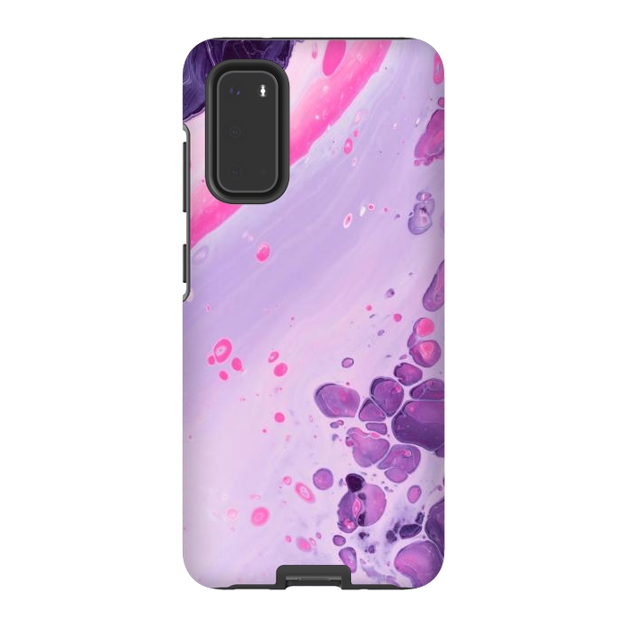 Galaxy S20 StrongFit Pink and Purple Waves by ArtsCase