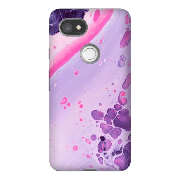 Pixel 2XL StrongFit Pink and Purple Waves by ArtsCase
