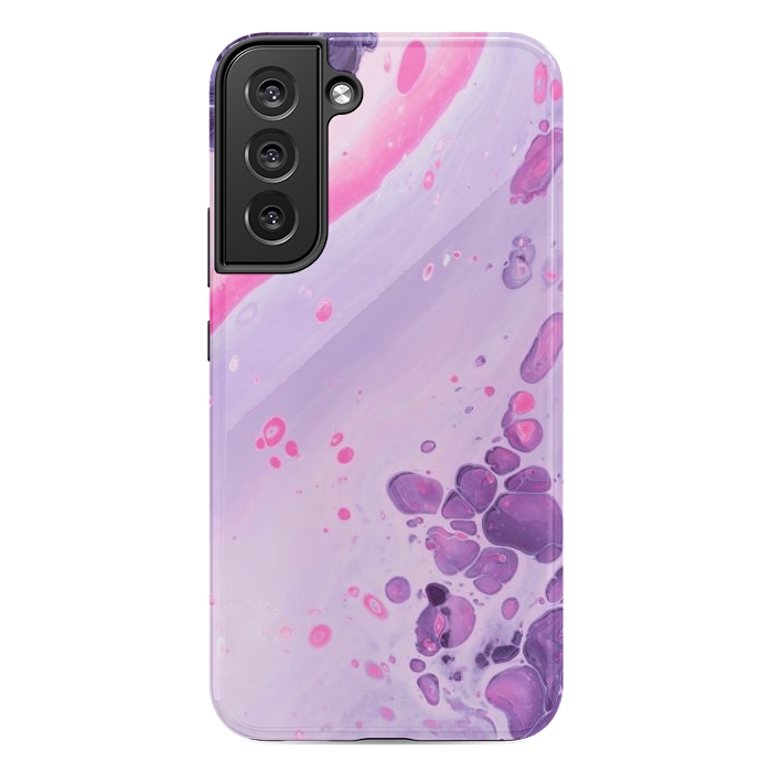 Galaxy S22 plus StrongFit Pink and Purple Waves by ArtsCase
