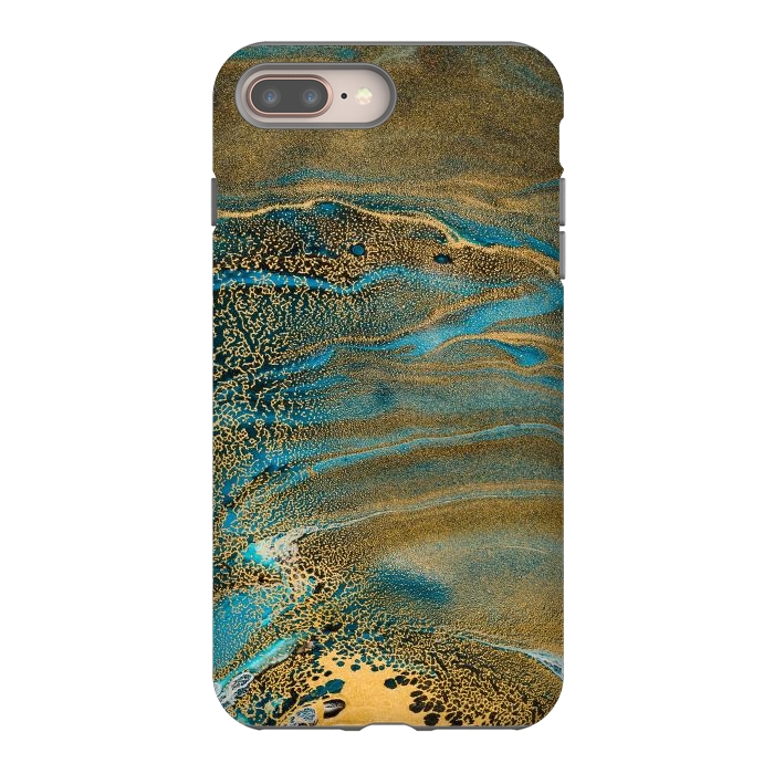 iPhone 7 plus StrongFit Aquamarine Waves by ArtsCase