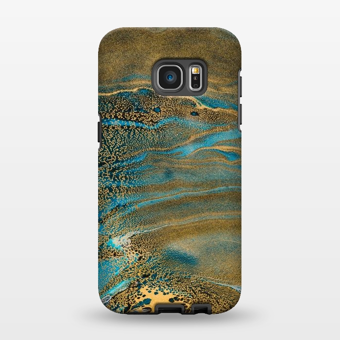 Galaxy S7 EDGE StrongFit Aquamarine Waves by ArtsCase