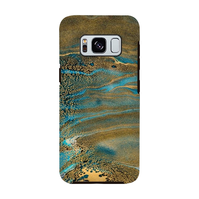 Galaxy S8 StrongFit Aquamarine Waves by ArtsCase
