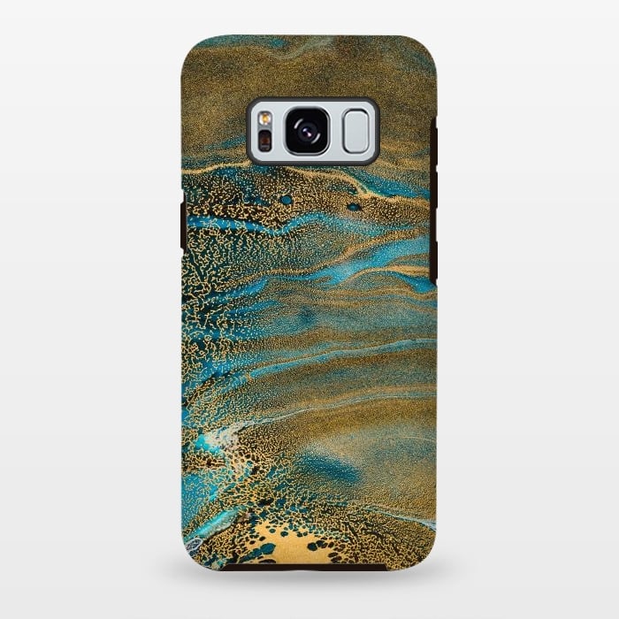 Galaxy S8 plus StrongFit Aquamarine Waves by ArtsCase