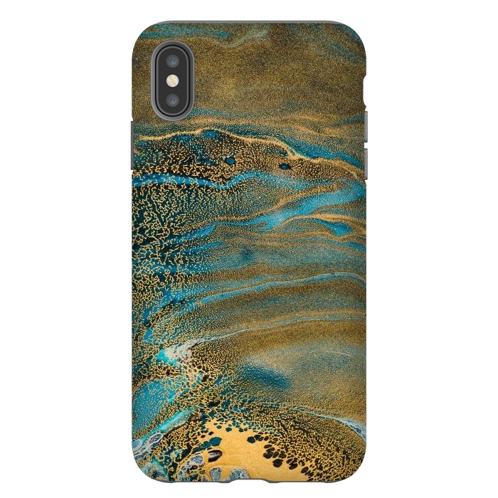 iPhone Xs Max StrongFit Aquamarine Waves by ArtsCase
