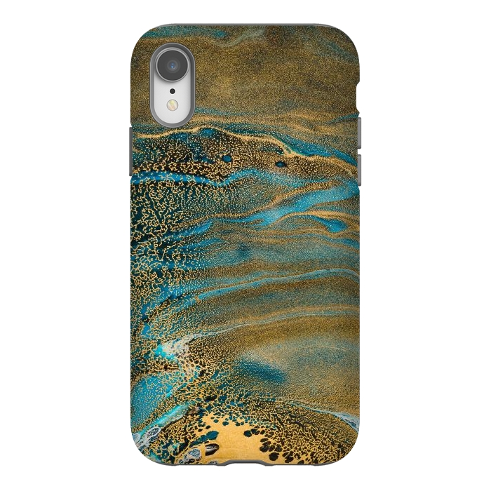 iPhone Xr StrongFit Aquamarine Waves by ArtsCase