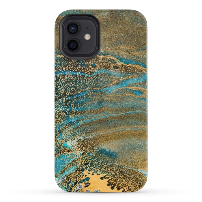 iPhone 12 StrongFit Aquamarine Waves by ArtsCase