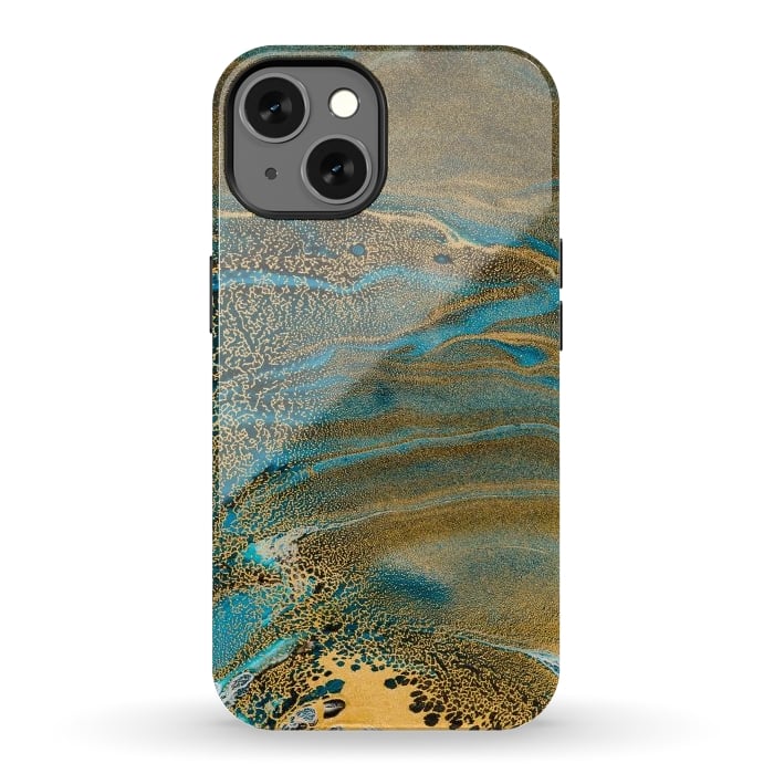 iPhone 13 StrongFit Aquamarine Waves by ArtsCase