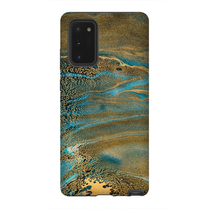 Galaxy Note 20 StrongFit Aquamarine Waves by ArtsCase