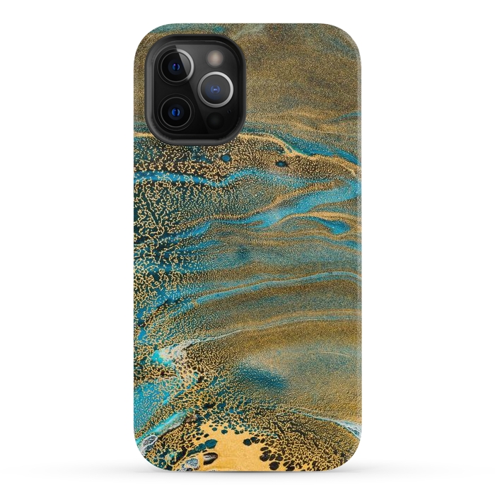 iPhone 12 Pro Max StrongFit Aquamarine Waves by ArtsCase