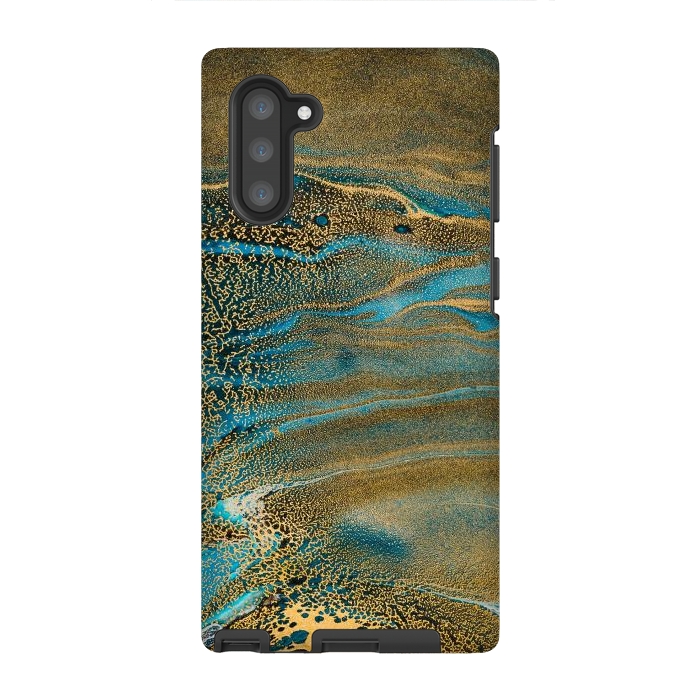 Galaxy Note 10 StrongFit Aquamarine Waves by ArtsCase
