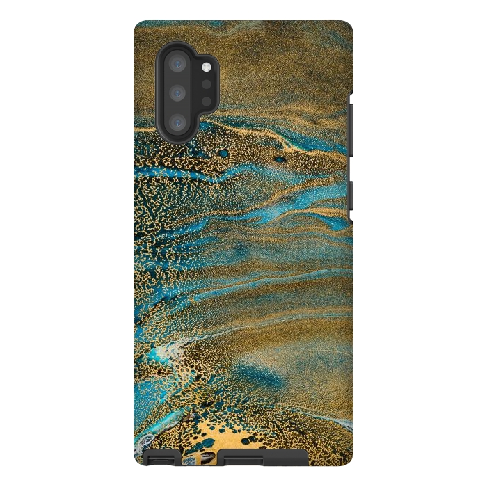 Galaxy Note 10 plus StrongFit Aquamarine Waves by ArtsCase