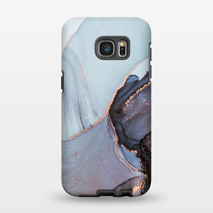 Galaxy S7 EDGE StrongFit Gray and Gold Paints by ArtsCase