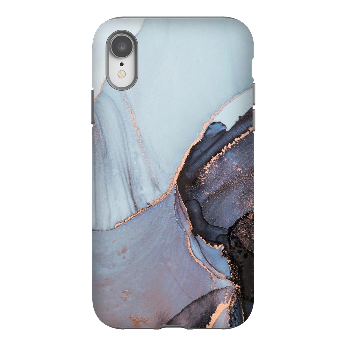 iPhone Xr StrongFit Gray and Gold Paints by ArtsCase