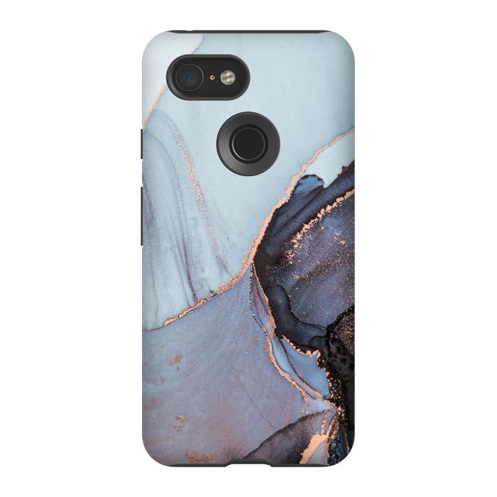 Pixel 3 StrongFit Gray and Gold Paints by ArtsCase