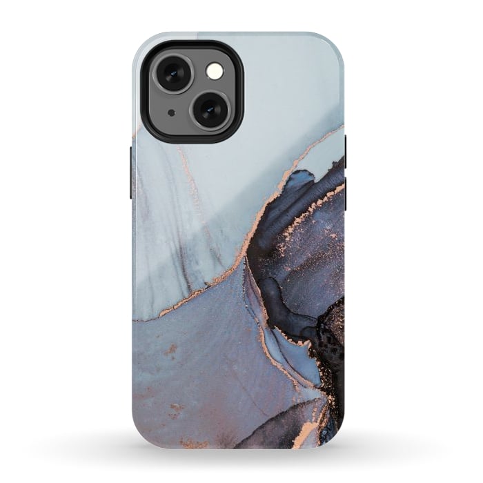 iPhone 12 mini StrongFit Gray and Gold Paints by ArtsCase