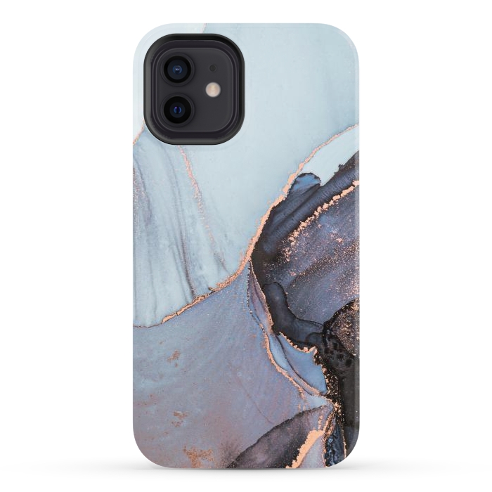 iPhone 12 StrongFit Gray and Gold Paints by ArtsCase