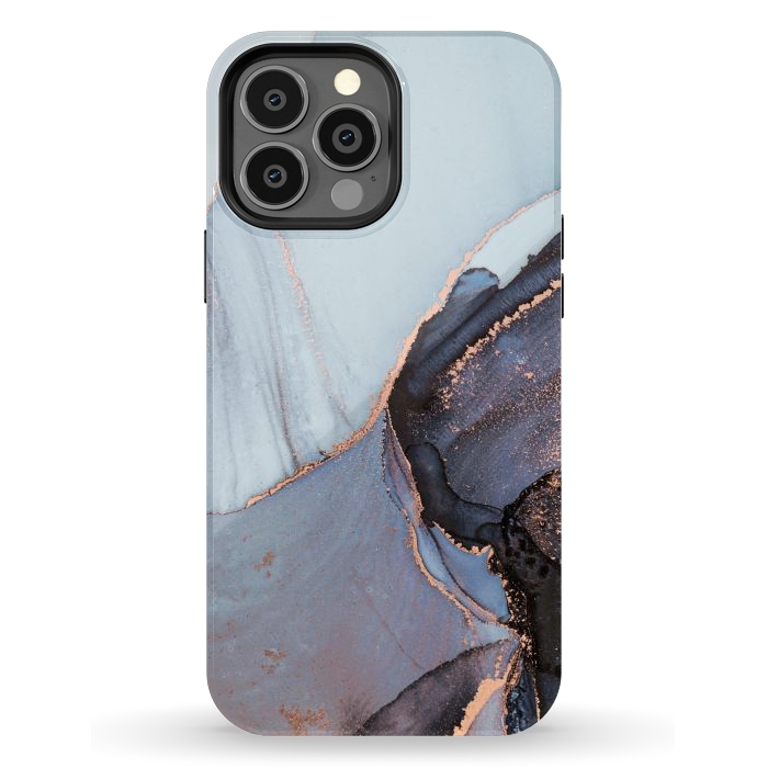iPhone 13 Pro Max StrongFit Gray and Gold Paints by ArtsCase