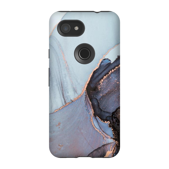 Pixel 3A StrongFit Gray and Gold Paints by ArtsCase