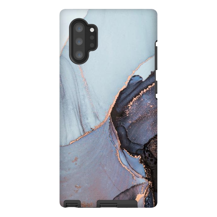 Galaxy Note 10 plus StrongFit Gray and Gold Paints by ArtsCase