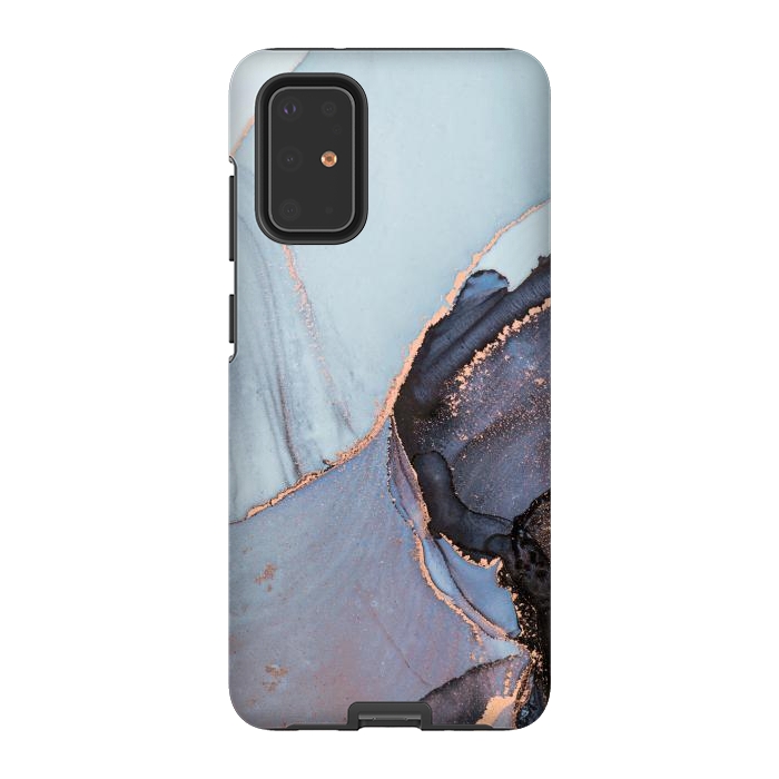 Galaxy S20 Plus StrongFit Gray and Gold Paints by ArtsCase