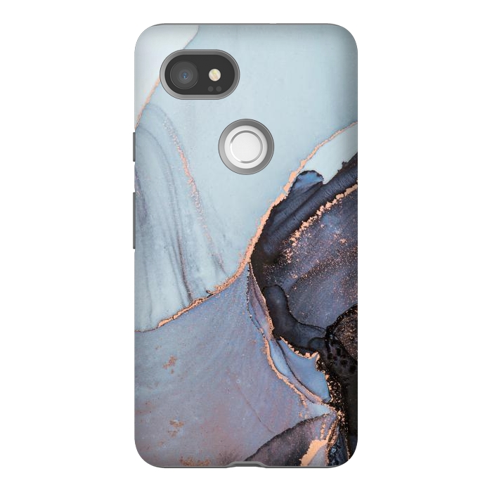 Pixel 2XL StrongFit Gray and Gold Paints by ArtsCase