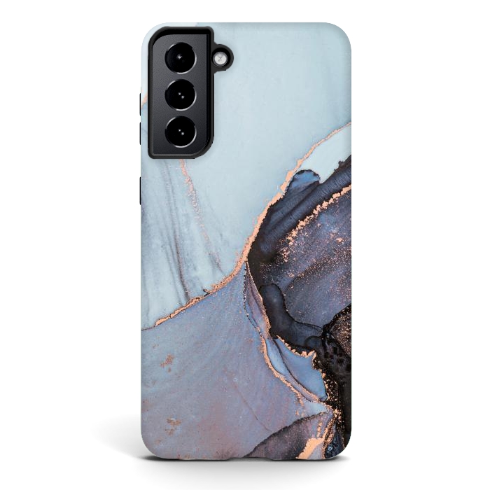 Galaxy S21 plus StrongFit Gray and Gold Paints by ArtsCase
