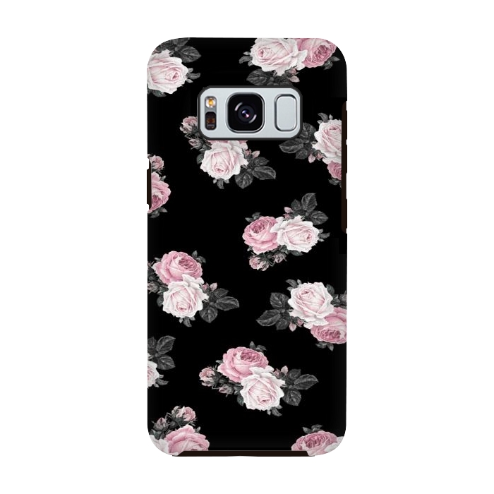 Galaxy S8 StrongFit Black n floral por CAS