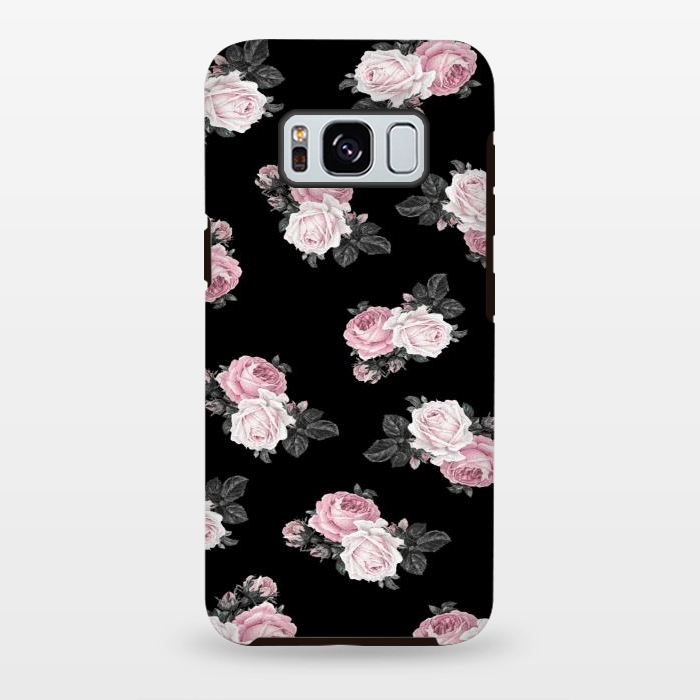 Galaxy S8 plus StrongFit Black n floral by CAS