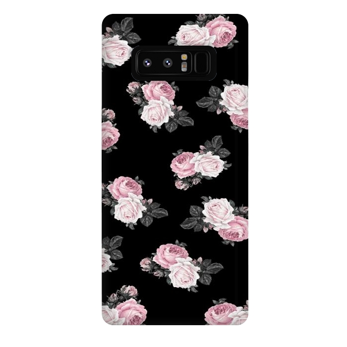 Galaxy Note 8 StrongFit Black n floral by CAS