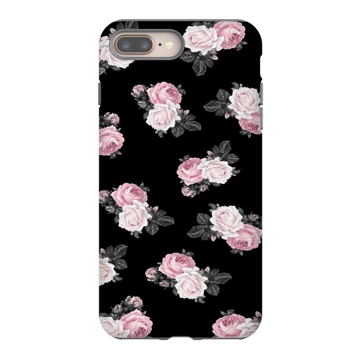 iPhone 8 plus StrongFit Black n floral by CAS