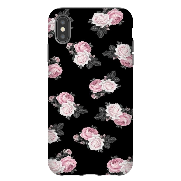 iPhone Xs Max StrongFit Black n floral by CAS
