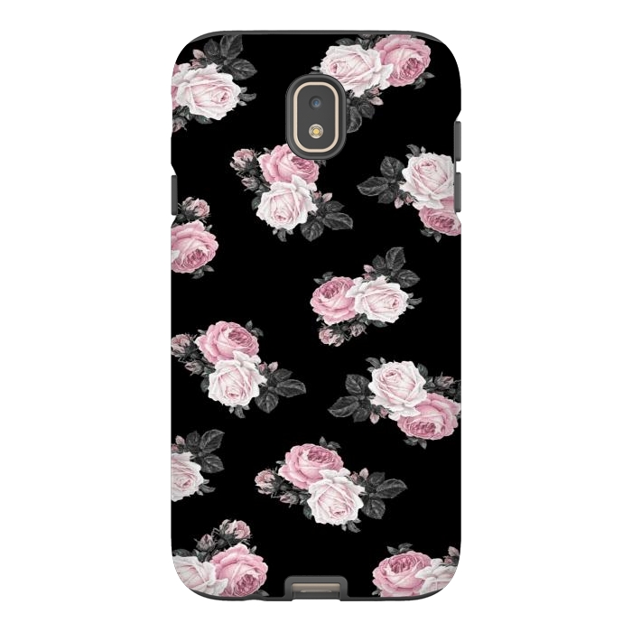 Galaxy J7 StrongFit Black n floral by CAS