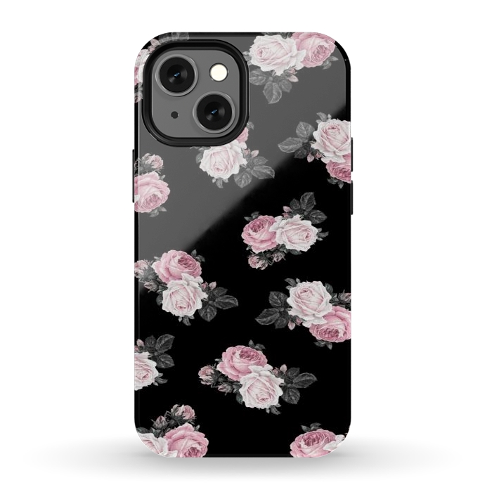 iPhone 12 mini StrongFit Black n floral by CAS
