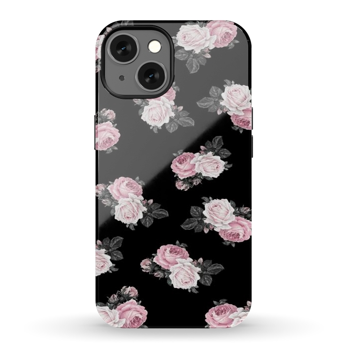 iPhone 13 StrongFit Black n floral by CAS