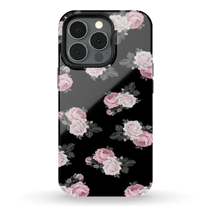 iPhone 13 pro StrongFit Black n floral por CAS
