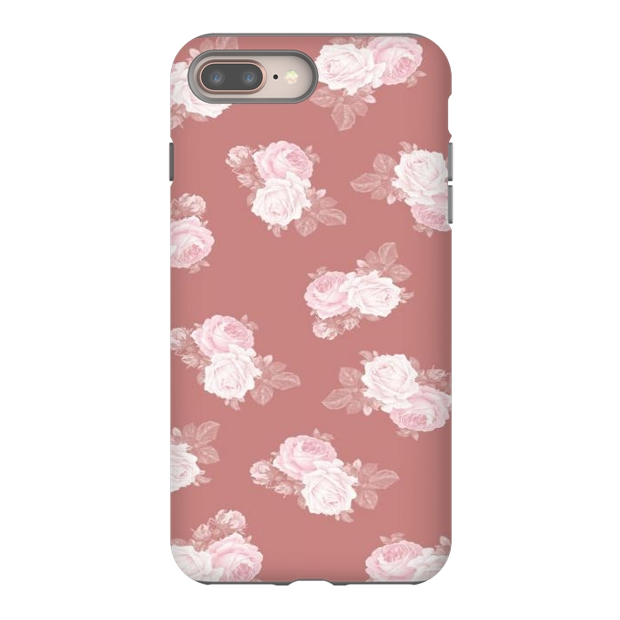 iPhone 7 plus StrongFit Pink Floral by CAS
