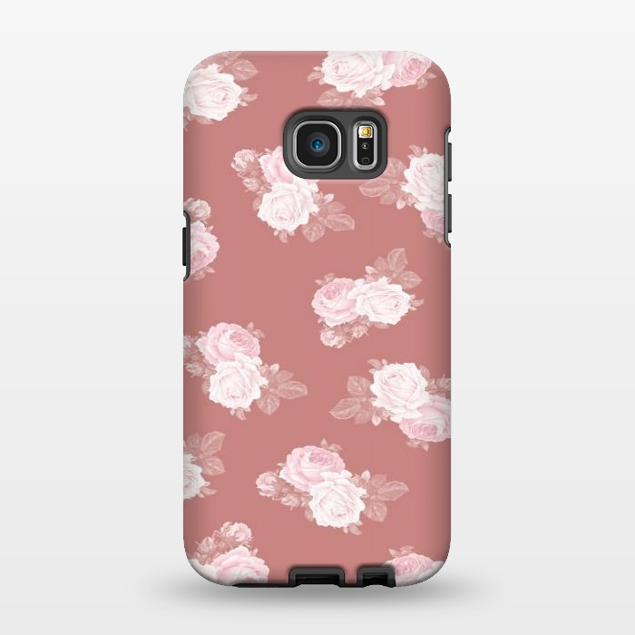 Galaxy S7 EDGE StrongFit Pink Floral by CAS