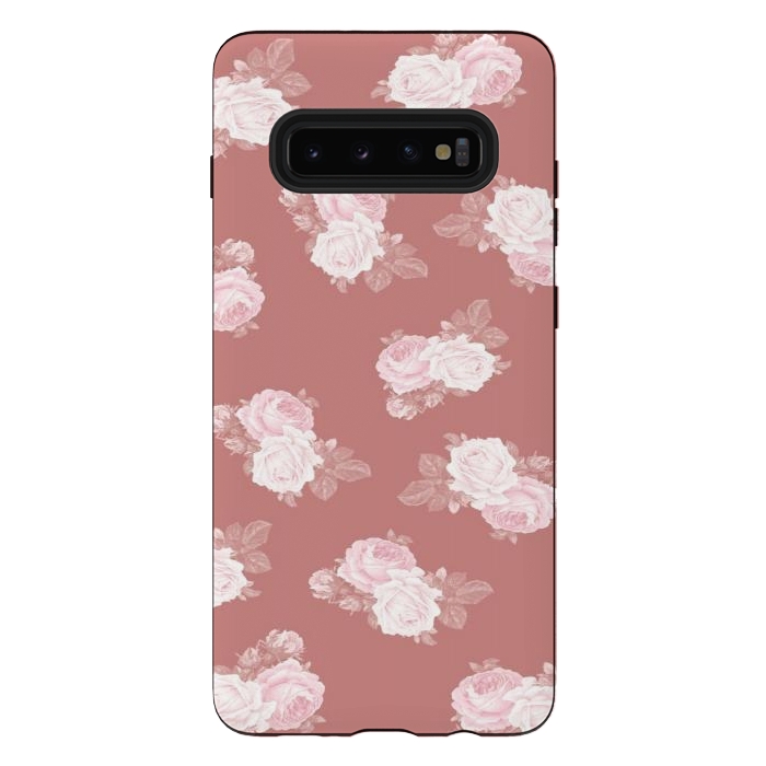 Galaxy S10 plus StrongFit Pink Floral by CAS
