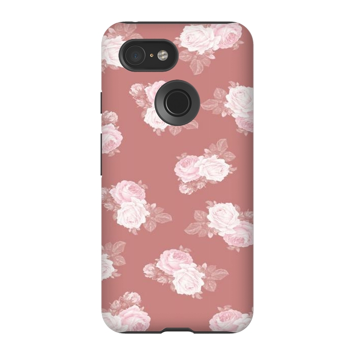 Pixel 3 StrongFit Pink Floral by CAS