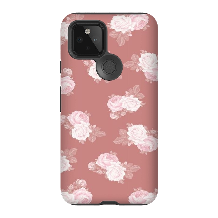 Pixel 5 StrongFit Pink Floral por CAS