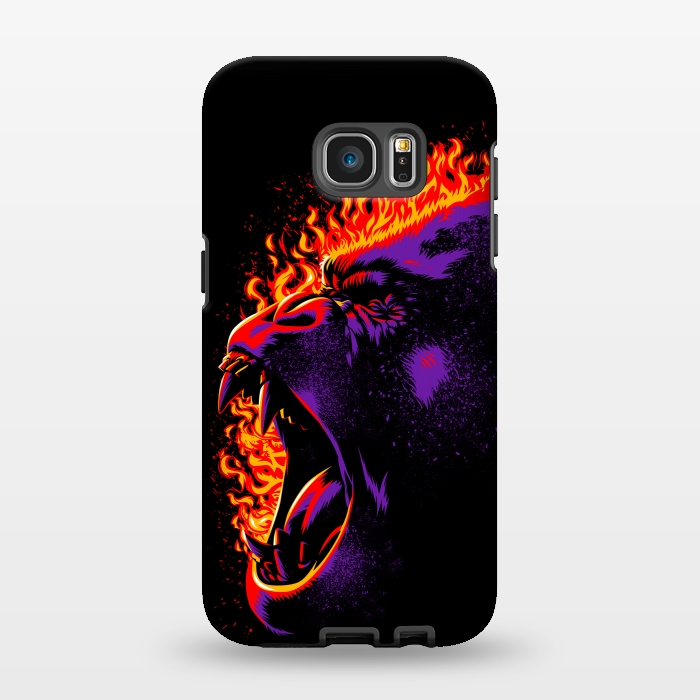 Galaxy S7 EDGE StrongFit Gorilla on fire by Alberto